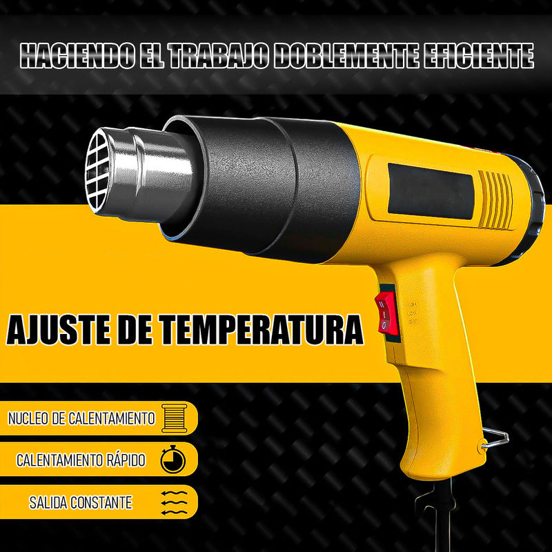 Pistola De Aire Caliente Pistola De Calor Electrica 2000w Amarillo