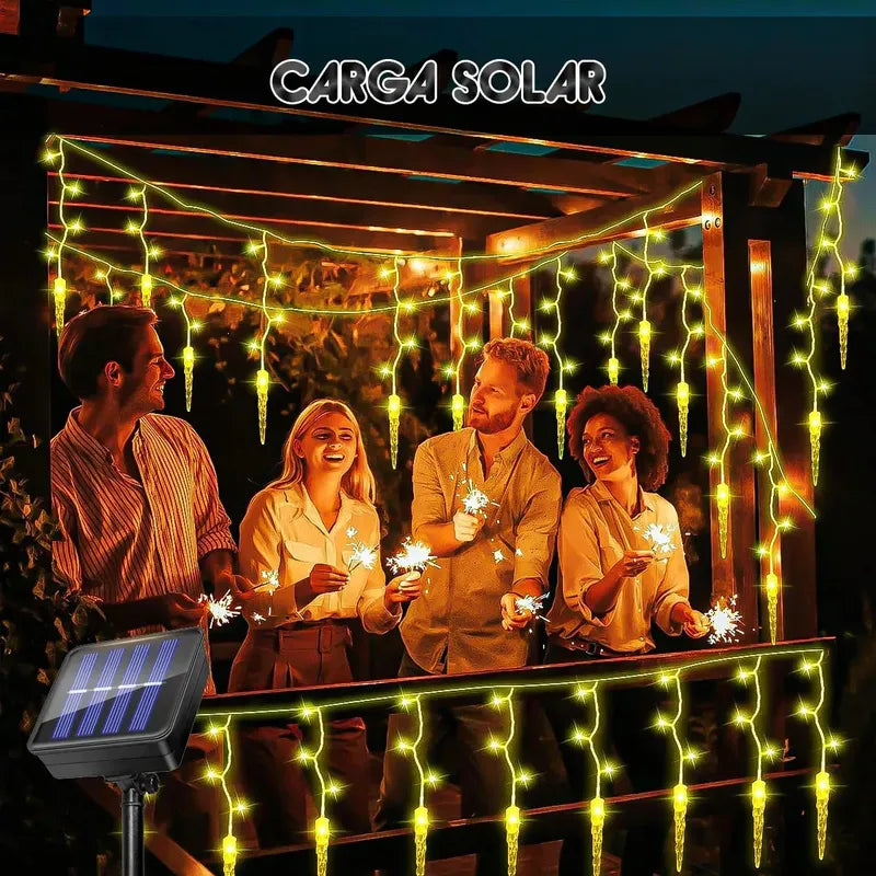 Luces Navidad Solares Exterior Guirnalda Luces Solares 3 Metros Arcashopping Luces Navideñas Luz Calida Luces Navidad... Amarillo