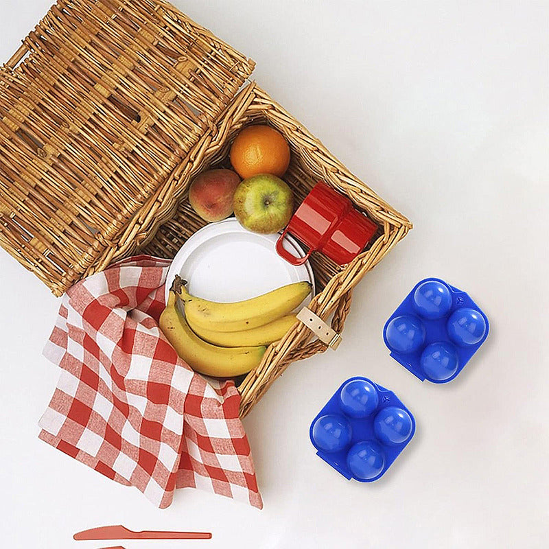 Pack 2 Organizador Huevos Dispensador De Huevos Porta Huevo Azul