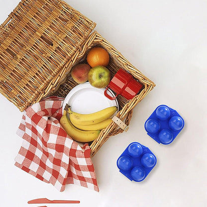 Pack 2 Organizador Huevos Dispensador De Huevos Porta Huevo Azul