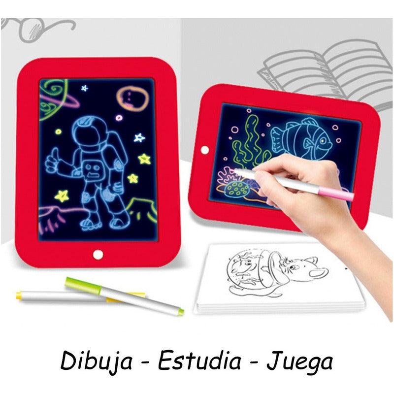 Pizarra Magica Led Juego De Pintar Colores Para Mesa Niños
