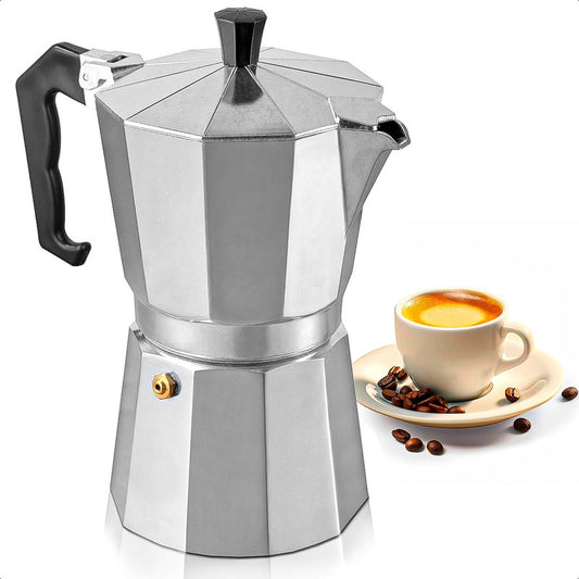 Cafetera Italiana Espresso Express Capuchino Expresso 6 Taza Gris