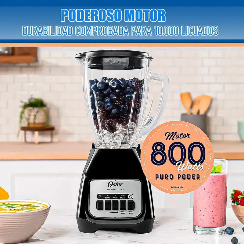 Licuadora Oster De Vidrio, 1.5 L Y 800 W En Verde