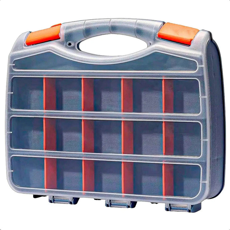 Caja Organizadora Tornillos 15 Compartimentos Okshop Plástico Gris