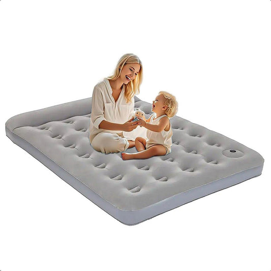 Colchón Inflable Coleman Colchon Con Inflador De Pie Doble Gris