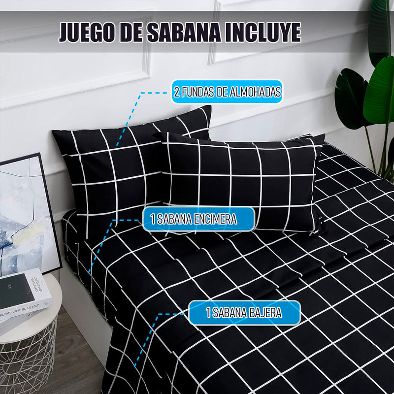 Juego De Sábanas Sabanas 2 Plazas Sabana Fundas Almohadas