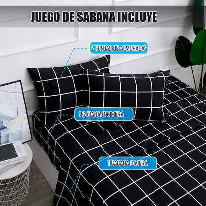 Juego De Sábanas Sabanas 2 Plazas Sabana Fundas Almohadas