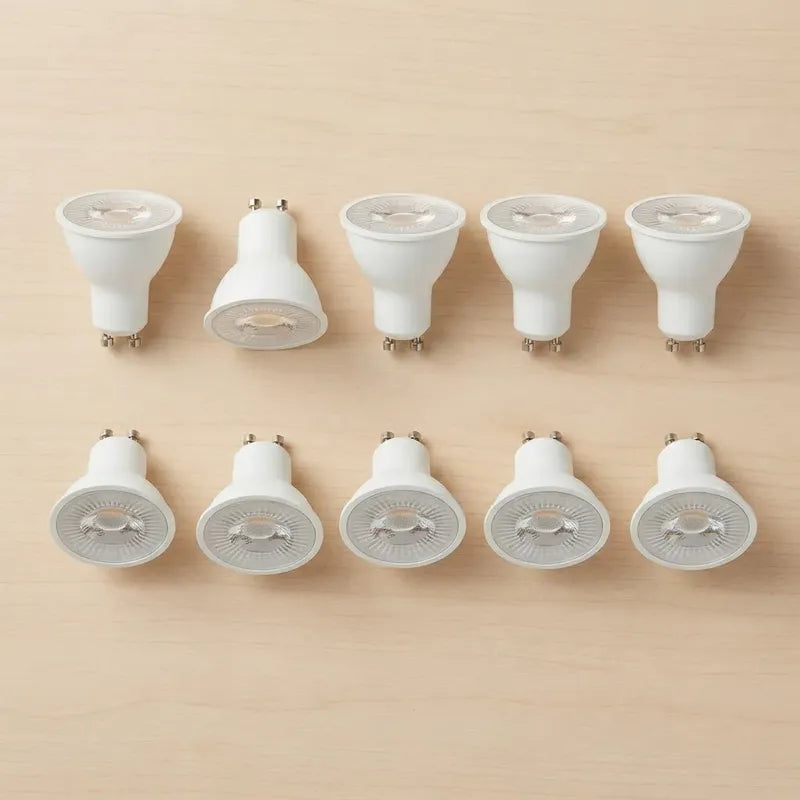 Pack X10 Ampolleta Led Gu10 7w Lampara Led Gu10 38° Calida