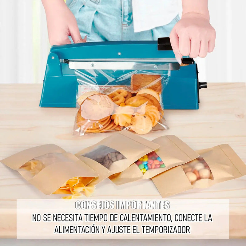 Selladora De Bolsas Okshop Térmica Impulso 300w Azul