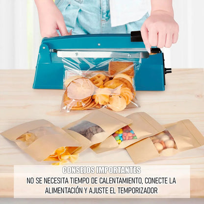 Selladora De Bolsas Okshop Térmica Impulso 300w Azul