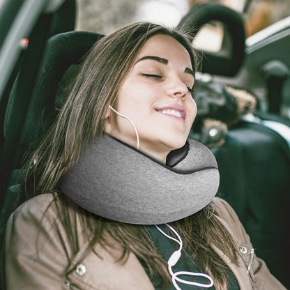 Almohada Para Cuello Cojin Para Cuello Almohada De Viaje Color Gris