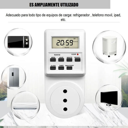 Enchufe Timer Digital Programable Temporizado 24h Timer Enchufe Digital Okshop Enchufe Digital Enchufe Programable Temporizador Dimmer 24hrs Enchufe Inteligente Timer Digital Programable