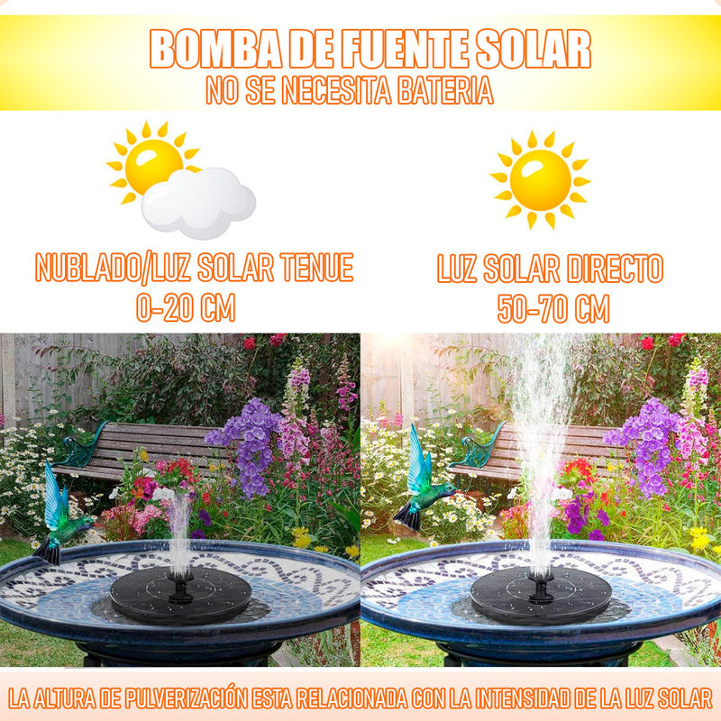 Fuente Solar Bomba De Agua Automática Fuente De Agua Solar