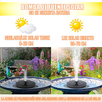 Fuente Solar Bomba De Agua Automática Fuente De Agua Solar