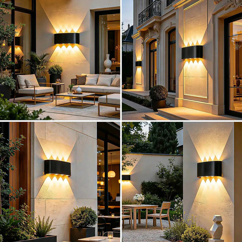 Aplique De Pared Lampara De Muro 8w Luces Pared Aplique Muro Luz Cálida Okshop Lámpara De Pared De Aluminio Luces De... Negro