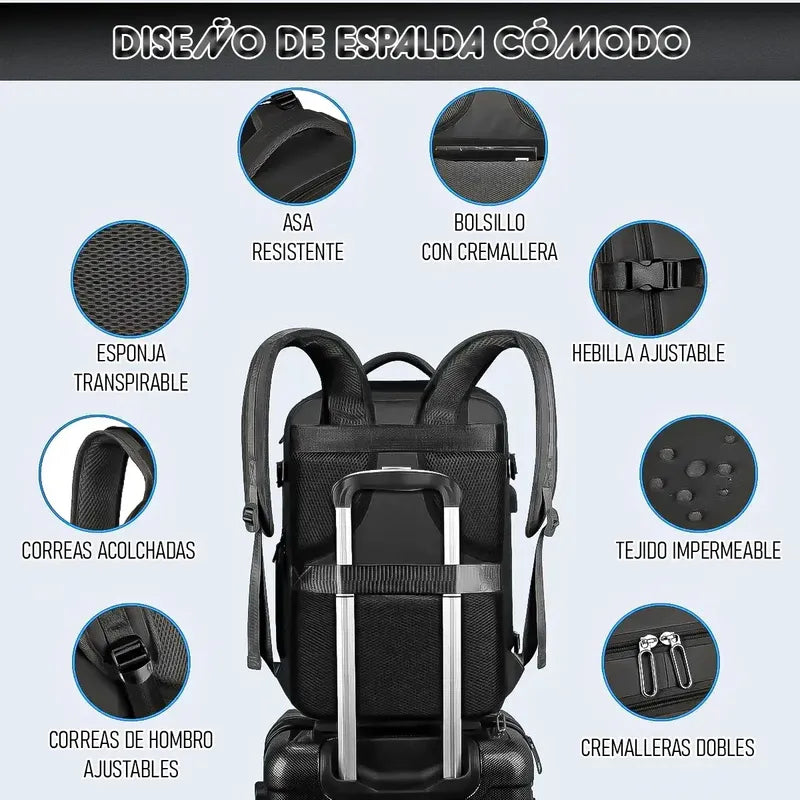 Mochila Deportiva Okshop Rosa Con Puerto Usb Y Compartimento Para Laptop De 15.6