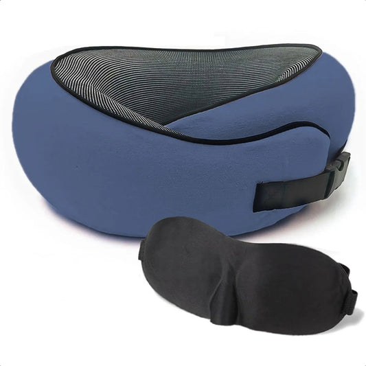 Almohada Para Cuello Cojin Para Cuello Almohada De Viaje Cojin Cervical Viaje Hipoalergenico Algodón Transpirable Almohada Cuello Para Viajes Antibacteriana Cojin Cervical Antihongos Azul Okshop