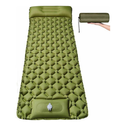 Colchoneta Inflable Camping 1 Plaza Okshop Verde Bolsa 223x70x5cm