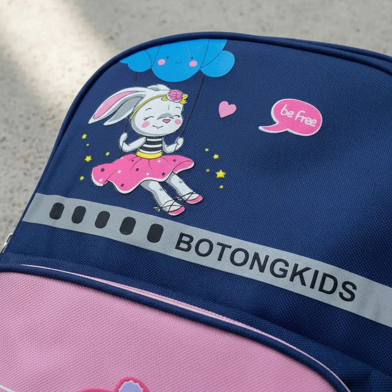 Mochila Escolar Para Niña Mochilas De Niños Dibujos Animados Azul-rosa