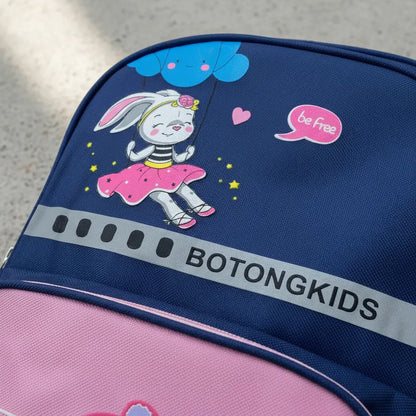 Mochila Escolar Para Niña Mochilas De Niños Dibujos Animados Azul-rosa