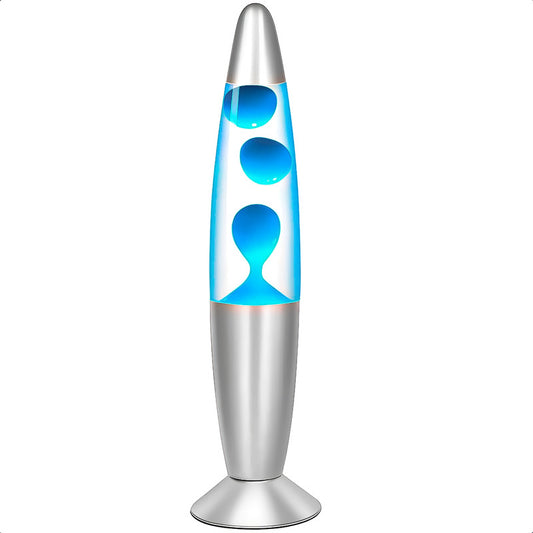 Lámpara De Lava Lampara De Mesa Lampara Lava 34cm Lampara Gris Azul