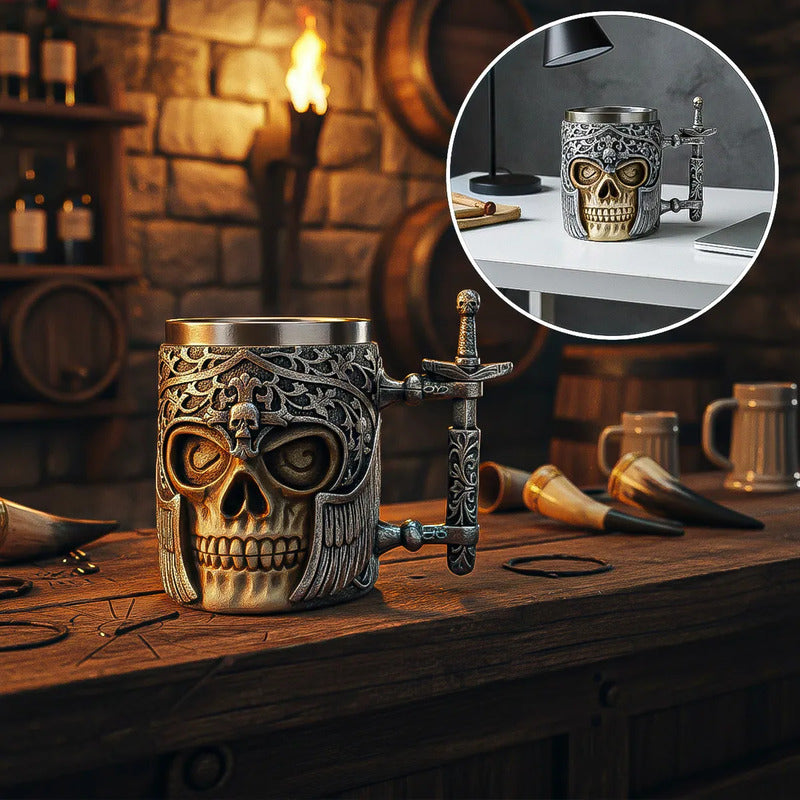 Taza De Cafe Calavera Taza De Cerveza Taza De Acero Taza Cer Gris A514