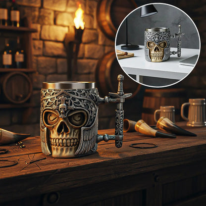 Taza De Cafe Calavera Taza De Cerveza Taza De Acero Taza Cer Gris A514