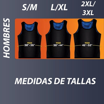 Faja Sauna Hombre Camiseta Termica Reductora Abdominales