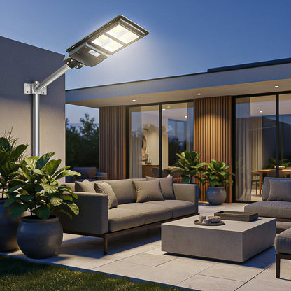 Reflector Led Solar 200w Con Sensor De Movimiento Para Exterior Ip65 Negro Blanco Frío