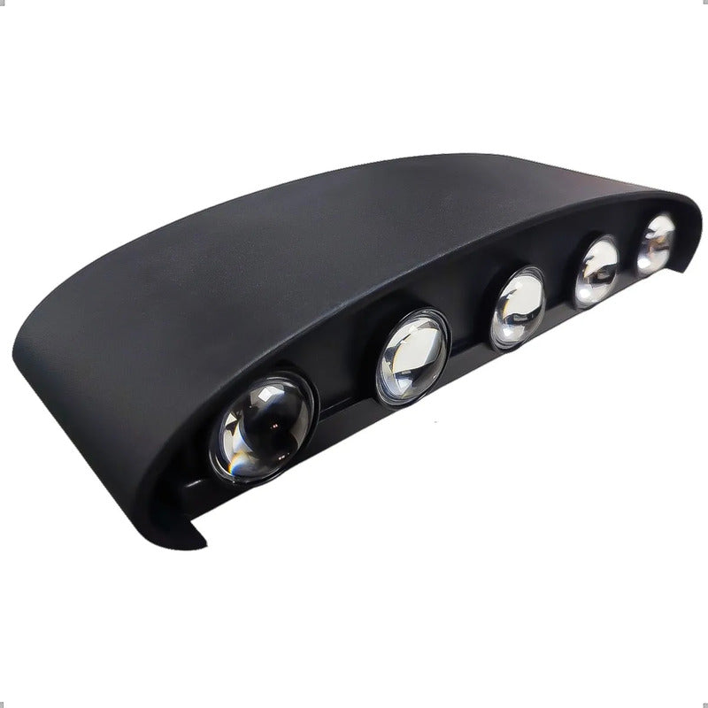Aplique Muro Luces Led Para Muros Lampara De Pared 10w Luces Negro