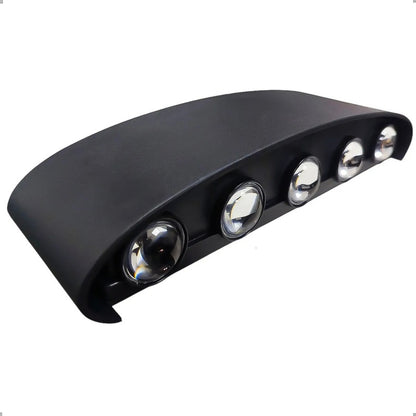Aplique Muro Luces Led Para Muros Lampara De Pared 10w Luces Negro