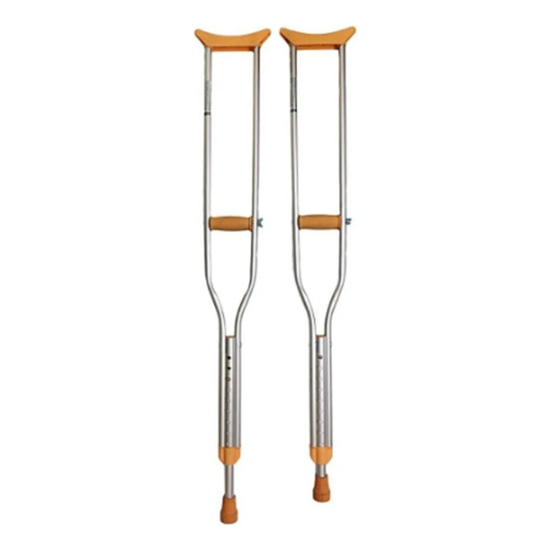 Muletas Adulto Okshop Aluminio Ajustable Talla M Beige Pack 2 Resiste 120 Kg