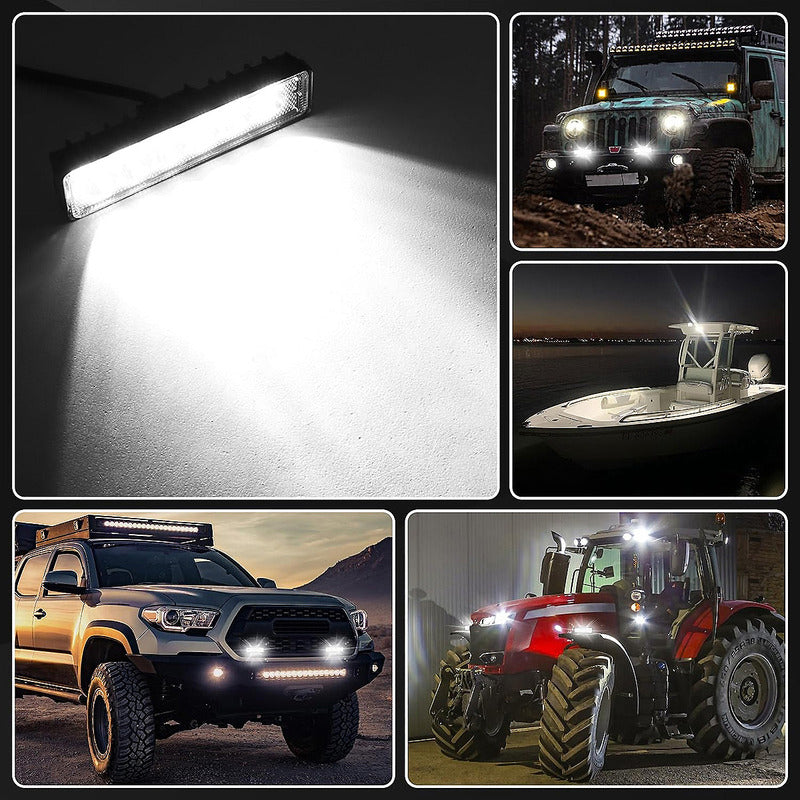 Focos Neblineros Led Faros Led Pack 2 Neblineros Barra Auto Negro