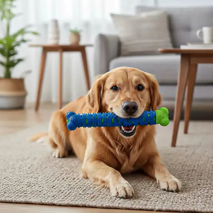 Limpiea Dientes Hueso Perro Hueso De Juguete Goma Limpiador Okshop Juguetes Masticables Juguetes De Dentición Con Púas Hueso De Juguete De Goma Uguete De Limpieza De Dientes Cepillo De Dientes Azul