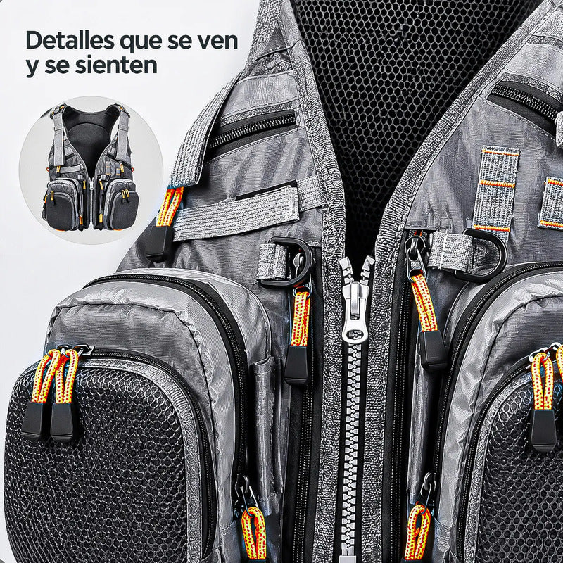 Chaleco Pescador Chaleco De Pesca Chaleco Mosca Salvavidas Verde Unica