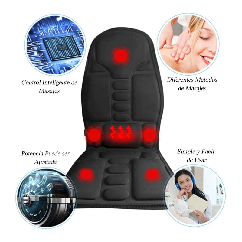 Asiento Masajeador Cojin Masaje Espalda Auto, Casa U Oficina
