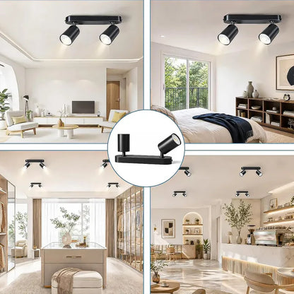 Lampara Led Techo Foco De Techo Gu10 Lámpara Techo Giratorio Negro