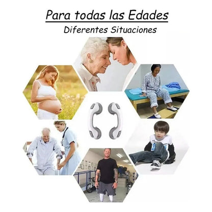 Barra De Seguridad Para Ducha Y Baño Okshop Abatible Con Ventosas Antideslizante Blanco Blanco/gris