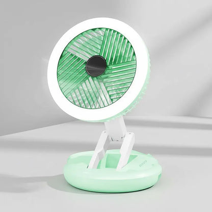 Ventilador Portatil Ventilador De Escritorio Ventilador Led Verde