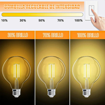 Ampolleta Led Vintage Edison 6w E27 600lm Luz Cálida Okshop