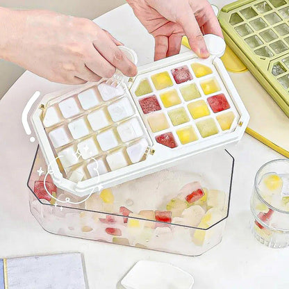 Cubeteras Hielo Cubetas De Hielo Con Tapa Bandeja Para Hielo Blanco