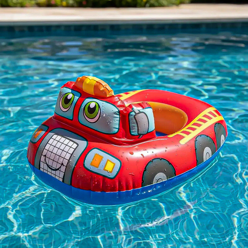 Flotador Para Niños Flotadores Piscina Camión De Bombero Rojo
