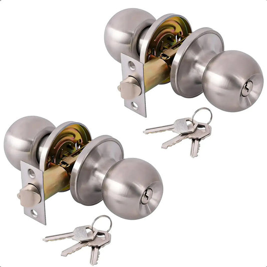 Pack 2 Cerradura Chapa Puertas Chapa Dormitorio Cerraduras Metal