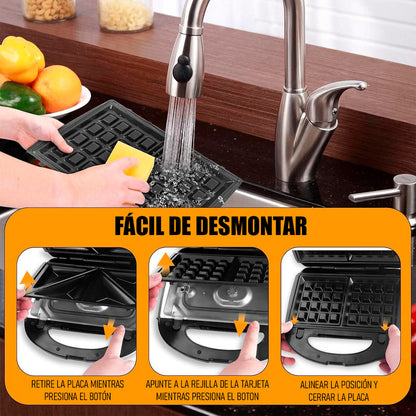 Sandwicheras 6 En 1 Sandwichera Electrica Maquina De Gofre Arcashopping Plancha Sandwichera Maquina Panini Sanduchera 6 En 1 Maquina Waflles 6 Placas Extraibles