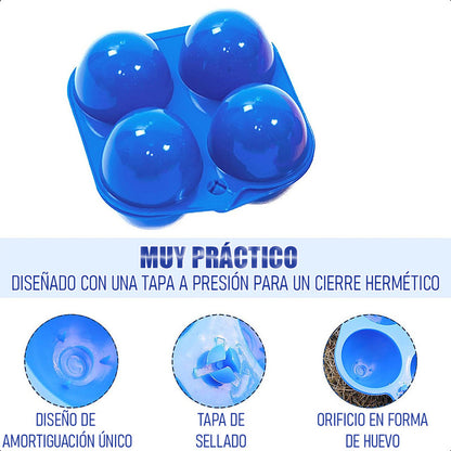 Pack 2 Organizador Huevos Dispensador De Huevos Porta Huevo Naranja