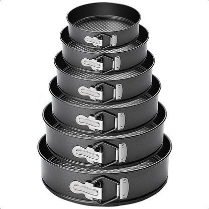 Moldes Para Tortas Redondos Pack 6 Moldes Desmontables Molde Gris