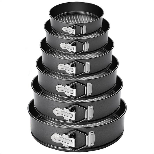 Moldes Para Tortas Redondos Pack 6 Moldes Desmontables Molde Gris