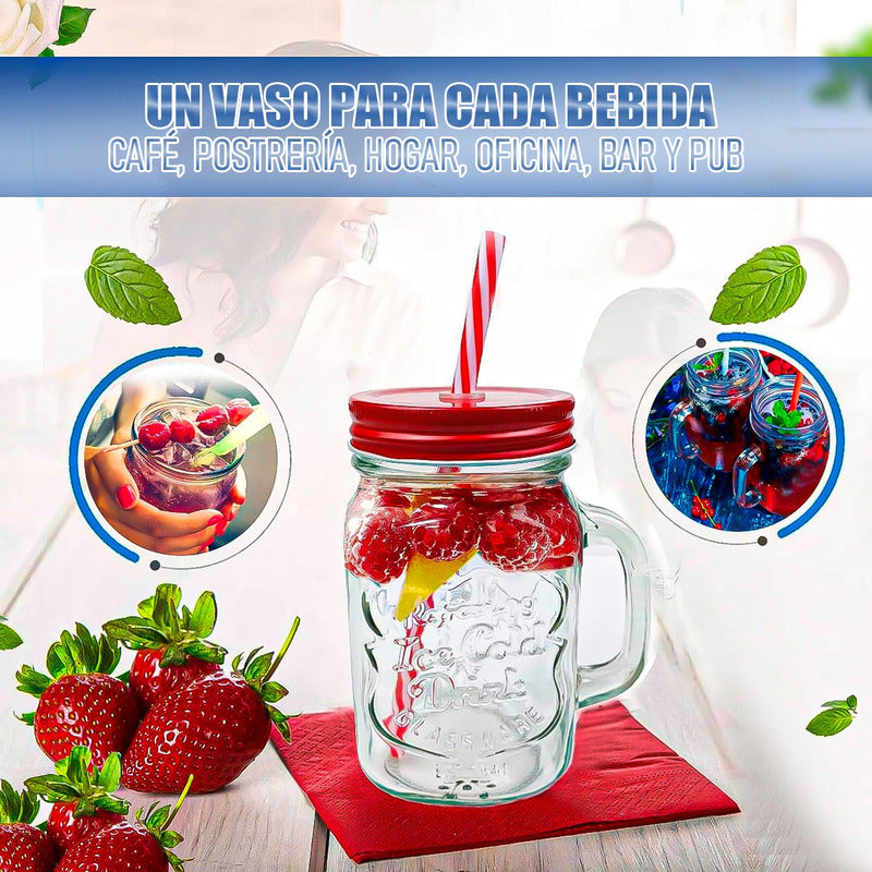 Vaso Para Terremoto Pack 2 Vasos Vidrio Fiestas Patria 500ml Chile