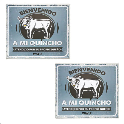 Pack 2 Cuadro Decorativo Wayu Cuadro Pared Cuadro Metalico Metálico