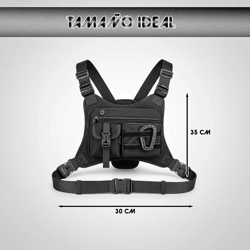 Bolso Táctico De Pecho - Para Pesca Y Outdoors Negro